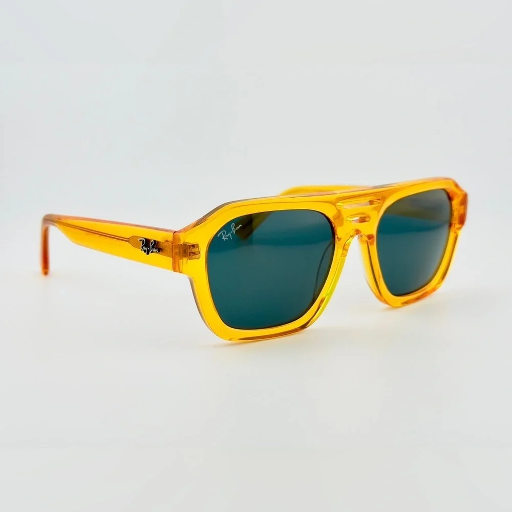 Ray-Ban Corrigan Bio based Sunglasses RB4397 Transparent Yellow Frame Gray Lens